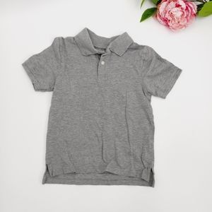 💙 PLACE Children's Heathered Gray Uniform Style Polo Shirt Size S